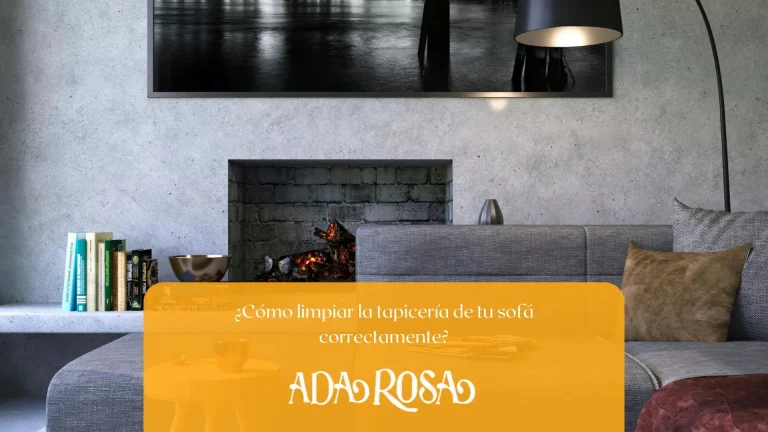 Imagen de sofá moderno usada como fondo para blog de Adarosa, cómo limpiar la tapicería de tu sofá correctamente
