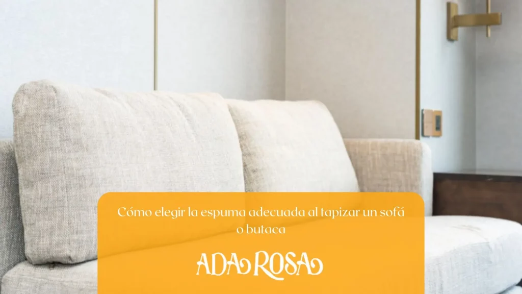 Bloques de espuma utilizados para tapizar un sofá o butaca con confort y durabilidad